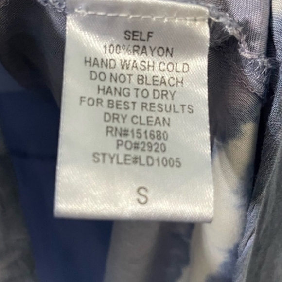 Storia Ocean Breeze Strapless Tie Dye High Low Maxi Dress Small - Picture 4 of 6